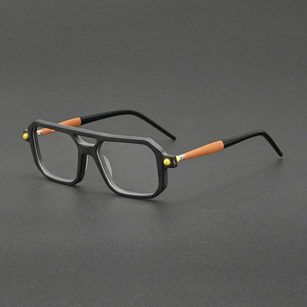 Parke Double-bridge Retro Acetate Eyeglasses Frame