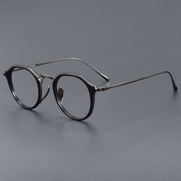 Draz Titanium Vintage Geometric Eyeglasses Frames