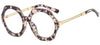 Cecily Gradient Fashion Irregular Round Glasses Frame