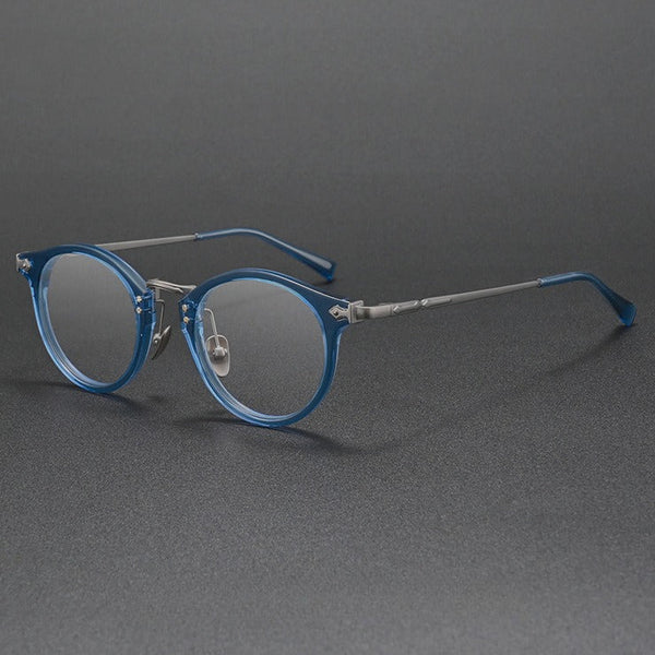 Sylor Titanium Vintage Oval Eyeglasses Frames
