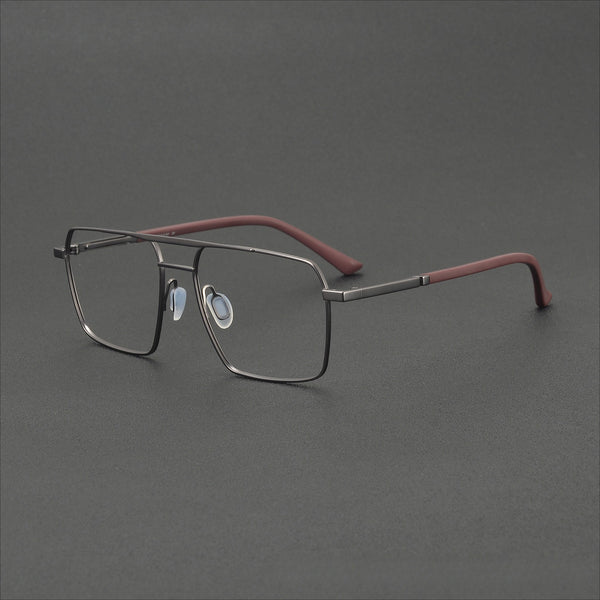 Odell Double-bridge Aviator Titanium Eyeglasses Frame