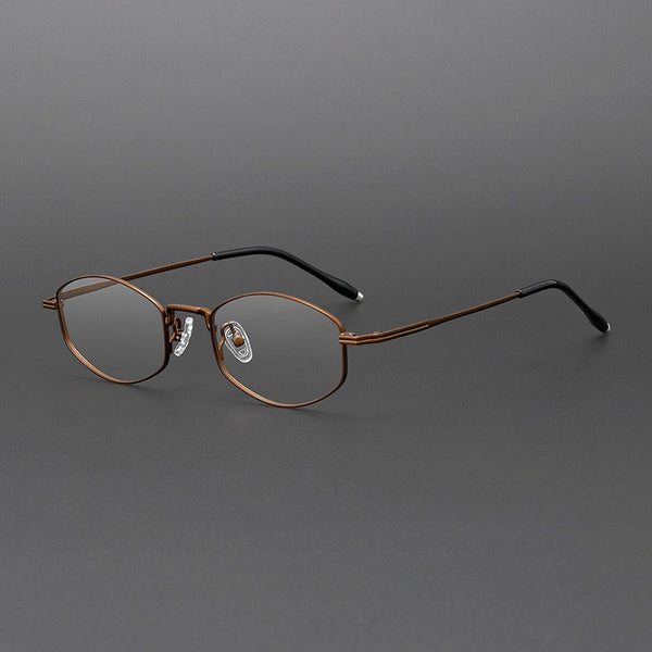 Jeff Titanium Geometric Glasses Frame