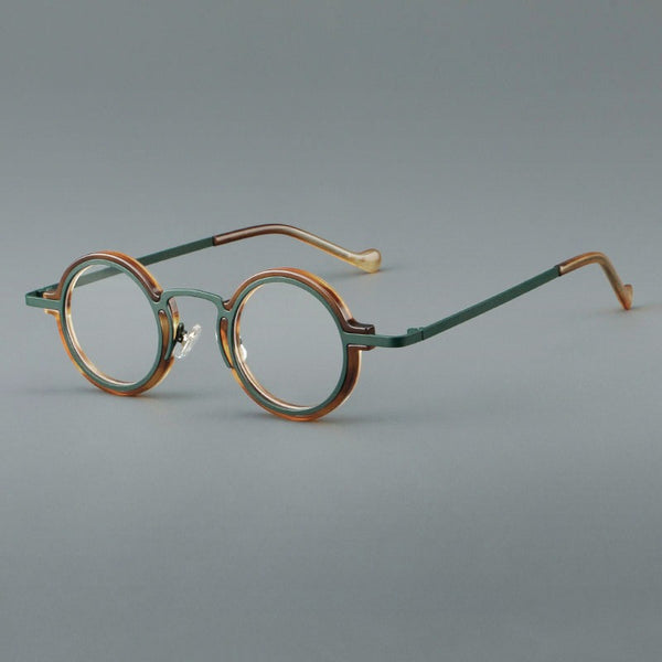 New plate small round frame glasses V17 retro eye frame metal flat light Danyang spot wholesale, can be equipped with reading glasses