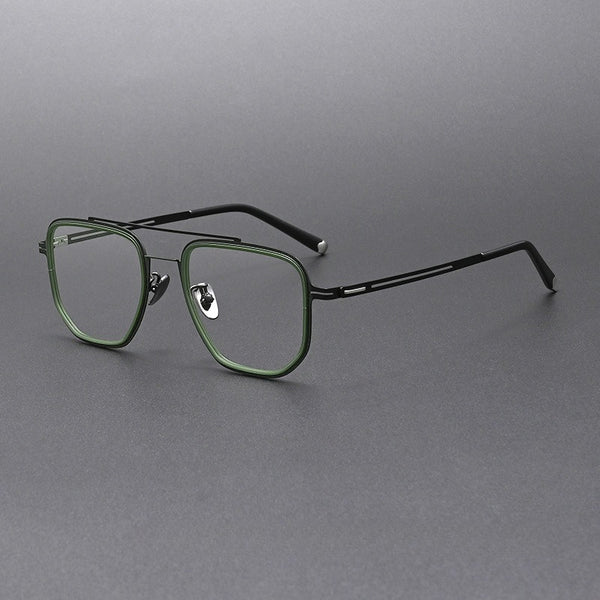 Welch Double-bridge Aviator Titanium Eyeglasses Frame