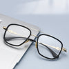 Nelly Business Square Titanium Double-bridge Glasses Frame