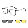 3-in-1 Titanium Glasses Frame With Magnetic Sunglasses Clips