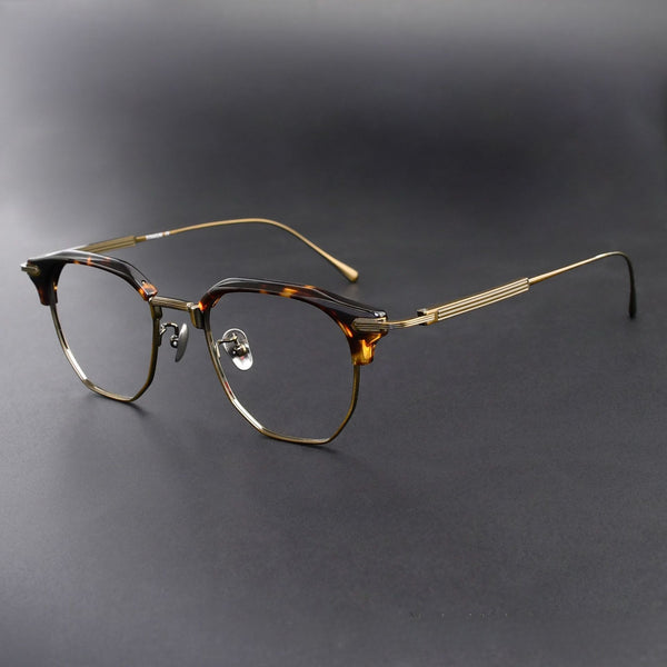 Pamela Retro Rectangle Titanium Eyeglasses Frame