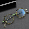 Mealo Retro Round Titanium Glasses Frame
