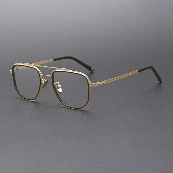 Welch Double-bridge Aviator Titanium Eyeglasses Frame