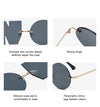 ALPHABET-SHAPED RIMLESS SUNGLASSES