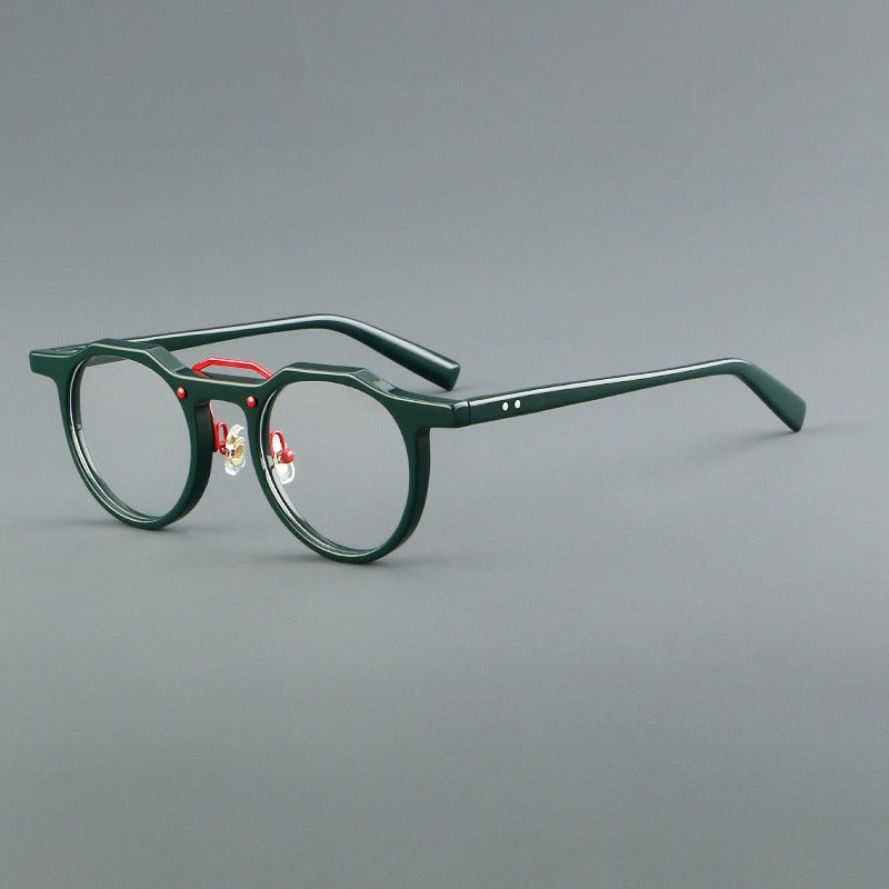 Ron Retro Round Acetate Glasses Frame – Jollynova