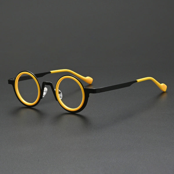 Jago Titanium Acetate Round Glasses Frame