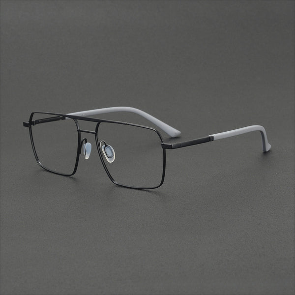 Odell Double-bridge Aviator Titanium Eyeglasses Frame