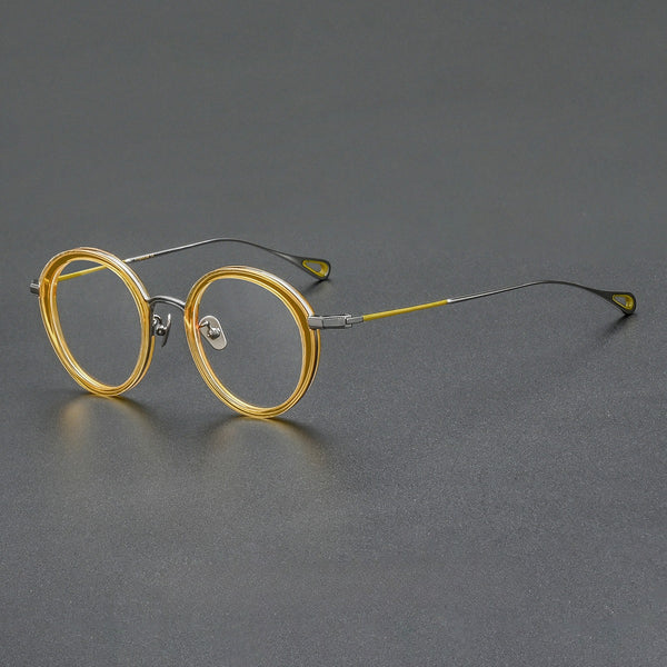 Iryna Retro Round Titanium Eyeglasses Frame