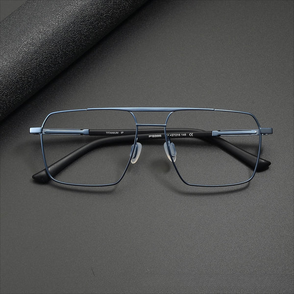 Odell Double-bridge Aviator Titanium Eyeglasses Frame