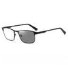 Fashion Business Metal Large Frame Anti-Blue Light Multifocal Photochromic Glasses