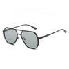 Men's and women's polarized sunglasses, aluminum-magnesium temple sunglasses, large-frame color-changing glasses.