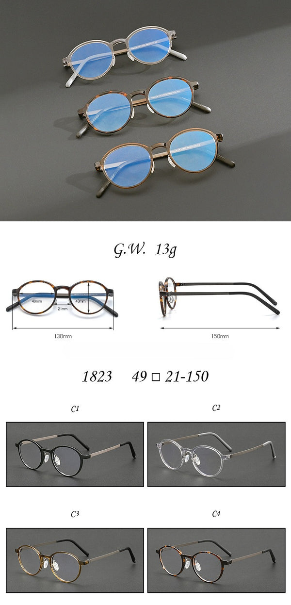 Noor Round Vintage TR90 Eyeglasses Frame