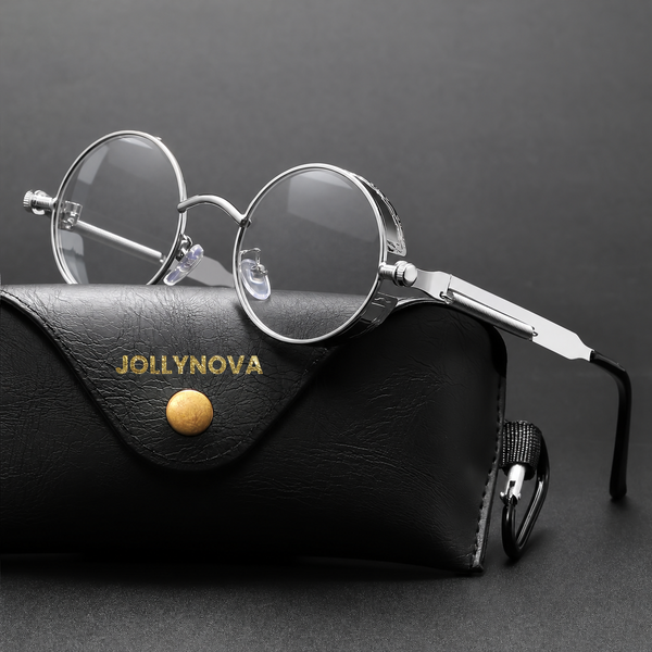 Tamez Classic Gothic Round Glasses Frame（Need to choose tinted color, otherwise the lenses are transparent）