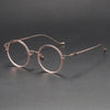 Violet Titanium Vintage Round Eyeglasses Frame