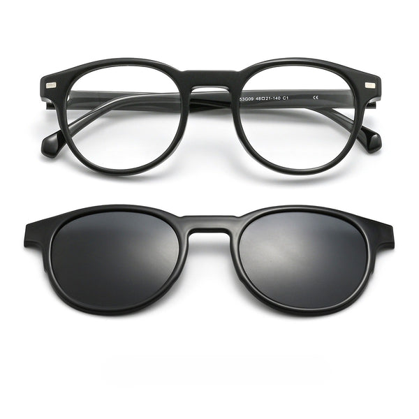 Cox Acetate Alloy Glasses Frame With Magnetic Sunglasses Clips