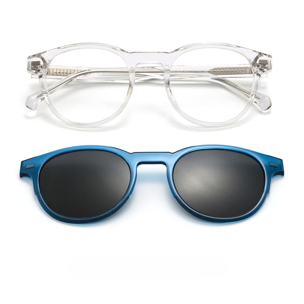 Cox Acetate Alloy Glasses Frame With Magnetic Sunglasses Clips