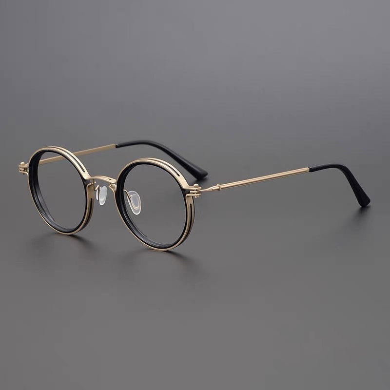 Kay Retro Round Optical Metal Glasses Frame – Jollynova