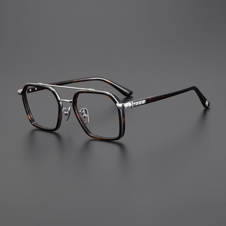 Keller Ultralight Vintage Double Bridge Titanium Glasses Frame – Jollynova