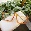 Linda Oversized Square Transparent Glasses