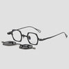 Hux Geometric Titanium Glasses Frame With Magnetic Sunglasses Clips