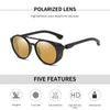 Men's Retro Round Polarized Steampunk Sunglasses HSQT209(Need to choose tinted color, otherwise the lenses are transparent)