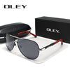 Oley Brand Men's Aluminum Polarized Sunglasses Classic Pilot Coating Lens Shades Y8725