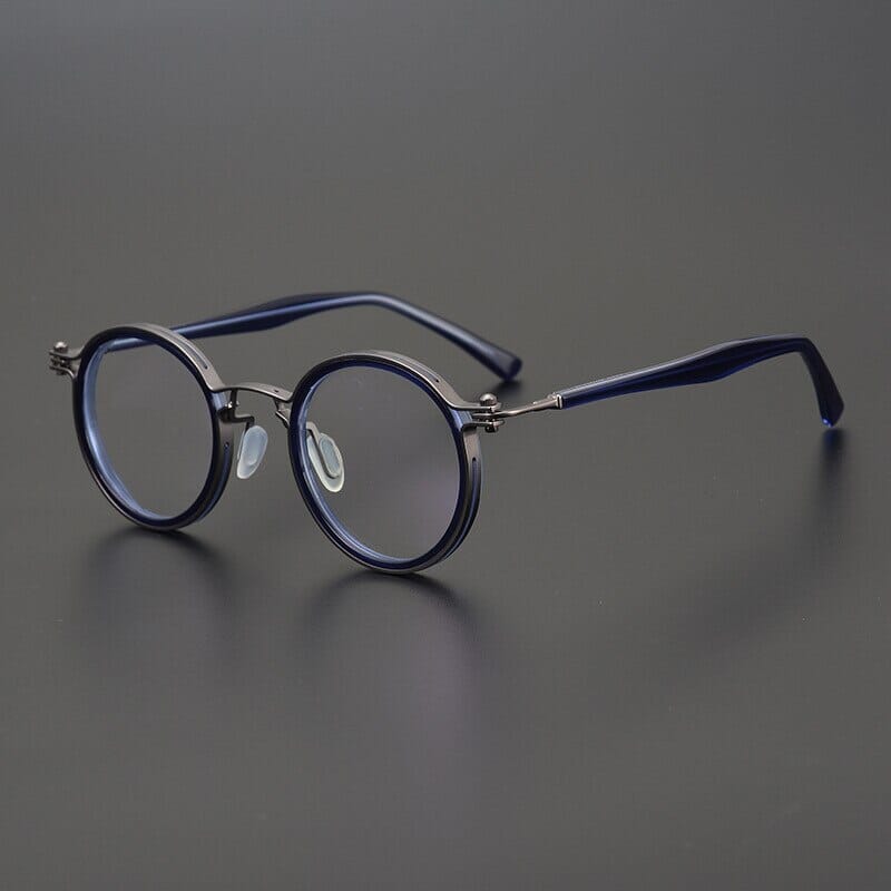Monture De Lunettes Vintage Ronde – Acétate – Femme/Homme – Forme Solide – Accessoire Mode Intemporel