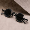 Nhu Round Titanium Glasses Frame With Magnetic Sunglasses Clips