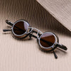 Nhu Round Titanium Glasses Frame With Magnetic Sunglasses Clips