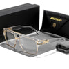 Ken Oversized Luxury Squre Metal Eye Glasses Frame