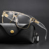 Ken Oversized Luxury Squre Metal Eye Glasses Frame