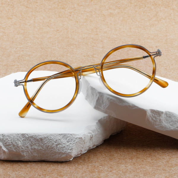 Tate Vintage Round Acetate Glasses Frame