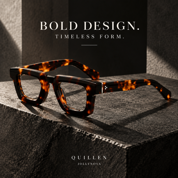 Quillen Retro Rectangle Acetate Glasses Frame