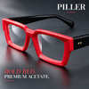 Piller Retro Rectangle Acetate Glasses Frame