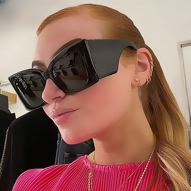 Oversized Cat Eye Sunglasses Women 2023 New Fashion Luxury Brand Big Frame Square Punk Sun Glasses Ladies Trendy Cat-Eye Eyewear