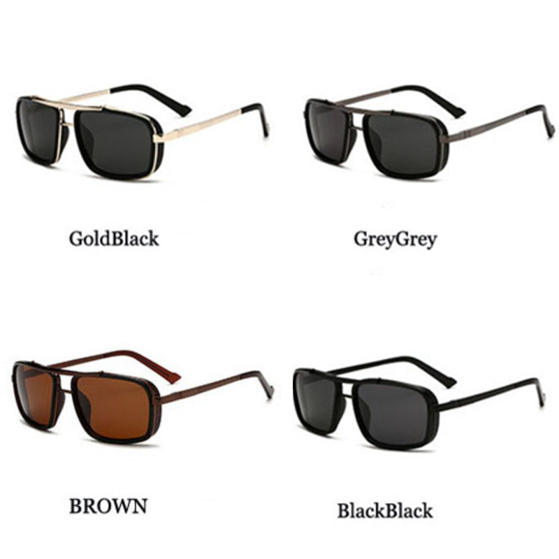 Retro Steampunk Sunglasses Men Polarized Brand Designer Driver