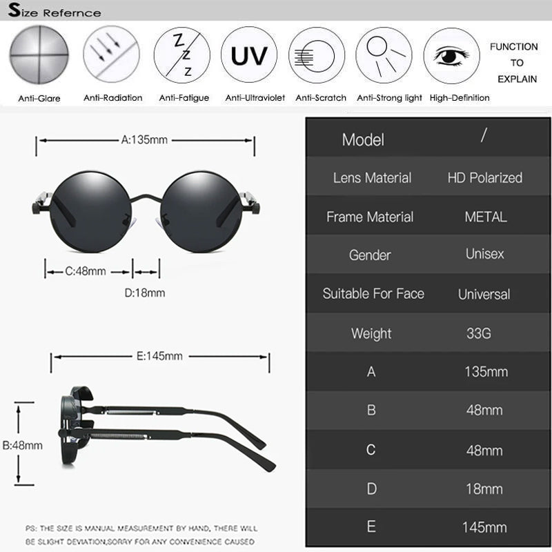 ZFYCOL Steampunk Sunglasses Men 2023 Luxury Brand Designer Retro Tren –  Jollynova