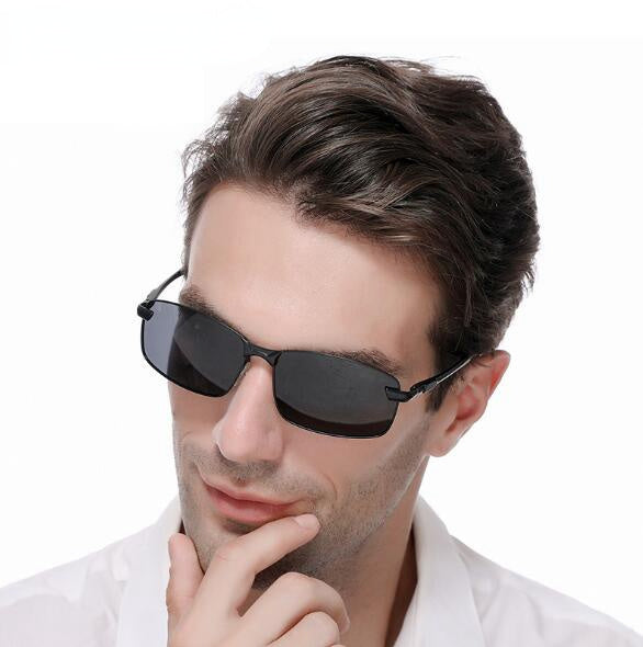 Classic Aluminum Sunglasses Men's brand designer Polarized Coating Lens Square Men Driving Sun Glasses