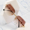 cross border new rimless sunglasses, European and American trends, diamond rimmed glasses, fashion and exquisite trimming Sunglasses