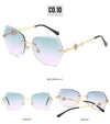 cross border new rimless sunglasses, European and American trends, diamond rimmed glasses, fashion and exquisite trimming Sunglasses