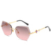 cross border new rimless sunglasses, European and American trends, diamond rimmed glasses, fashion and exquisite trimming Sunglasses