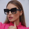 53288 Square Oversized Cat Eye Sunglasses Fashion Women Shades Uv400 Vintage Glasses