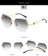 cross border new rimless sunglasses, European and American trends, diamond rimmed glasses, fashion and exquisite trimming Sunglasses