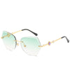 cross border new rimless sunglasses, European and American trends, diamond rimmed glasses, fashion and exquisite trimming Sunglasses